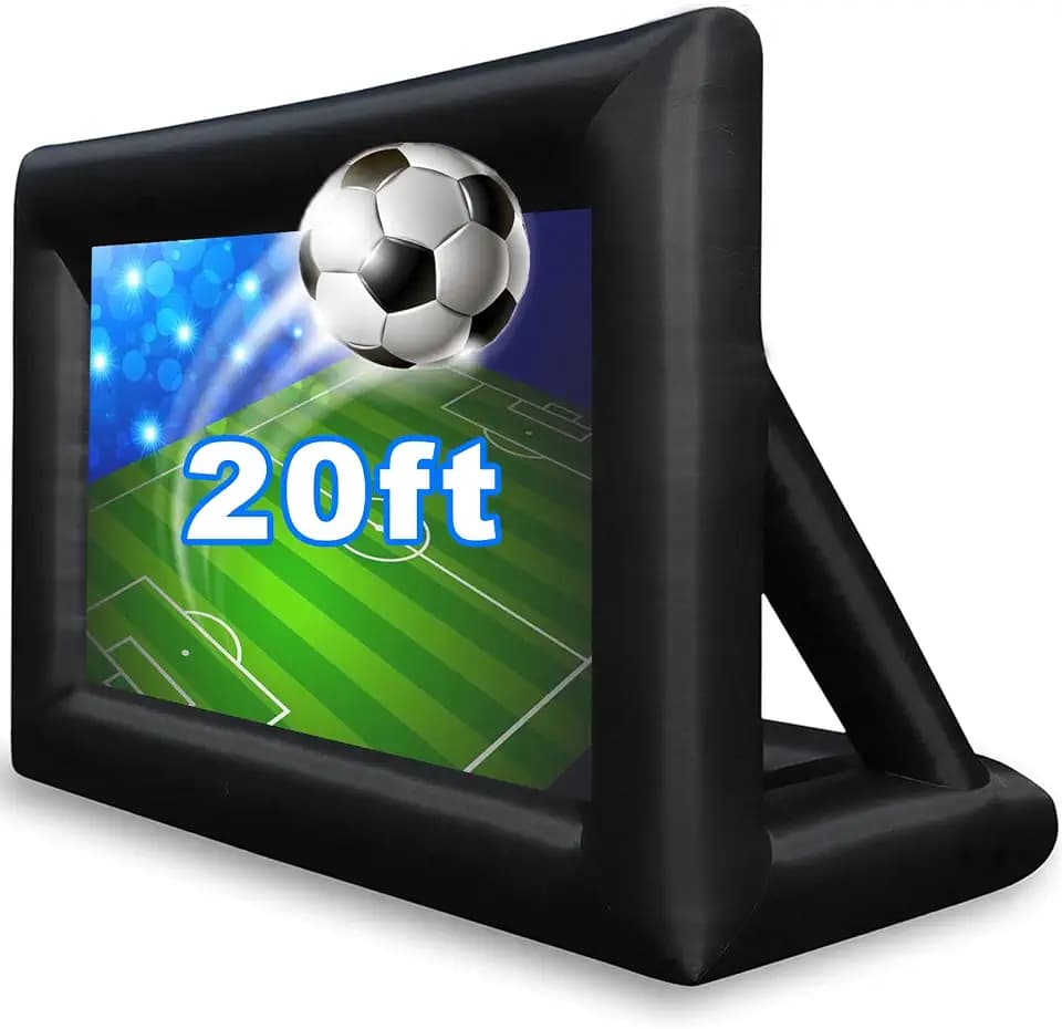 GZKYYLEGS 20 Feet Inflatable Projector Screen Outdoor Indoor Movie Screen
