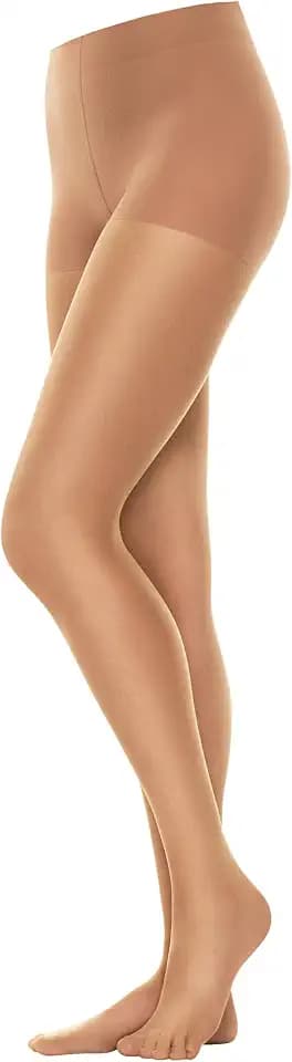 Hanes Perfect Nudes Women's Ultra Sheer Flawless Foundation Finish for Legs, Control Top, Sheer Toe, Run Resistant Pantyhose