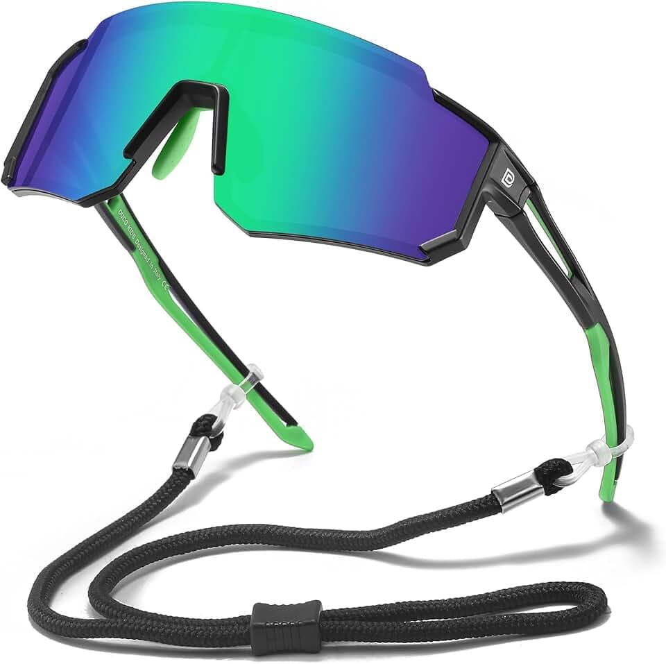 DUCO Polarisierte Jugend sport Radfahren Schatten Leichter Rahmen UV400 Kind Jungen Mädchen Baseball Sonnenbrille 8-16 Jahre DK310
