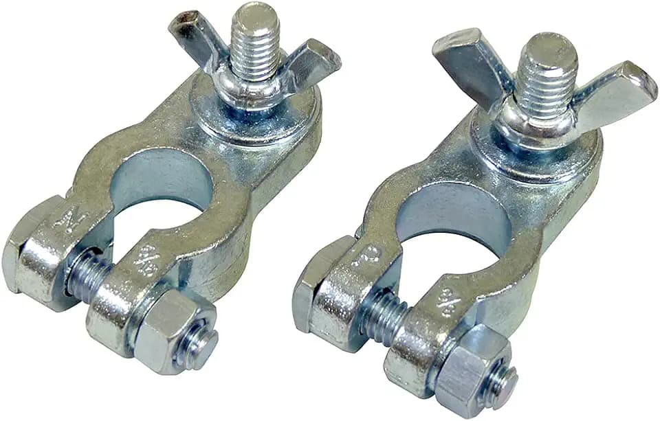 Schumacher Electric Zinc-Plated Marine Terminal Ends, for 3/8-Inch and 5/16-Inch Battery Posts, for Automotive, Marine, and Power Sport Batteries, BAF-MT1