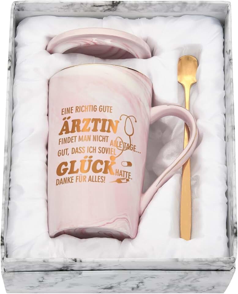 Joymaking Dankeschön Geschenke Ärztin Tasse mit Spruch - Einen richtig guten Ärztin findet man nicht alle Tage lustige Kaffetasse Geschenk für Ärztinnen, 400ml Rosa