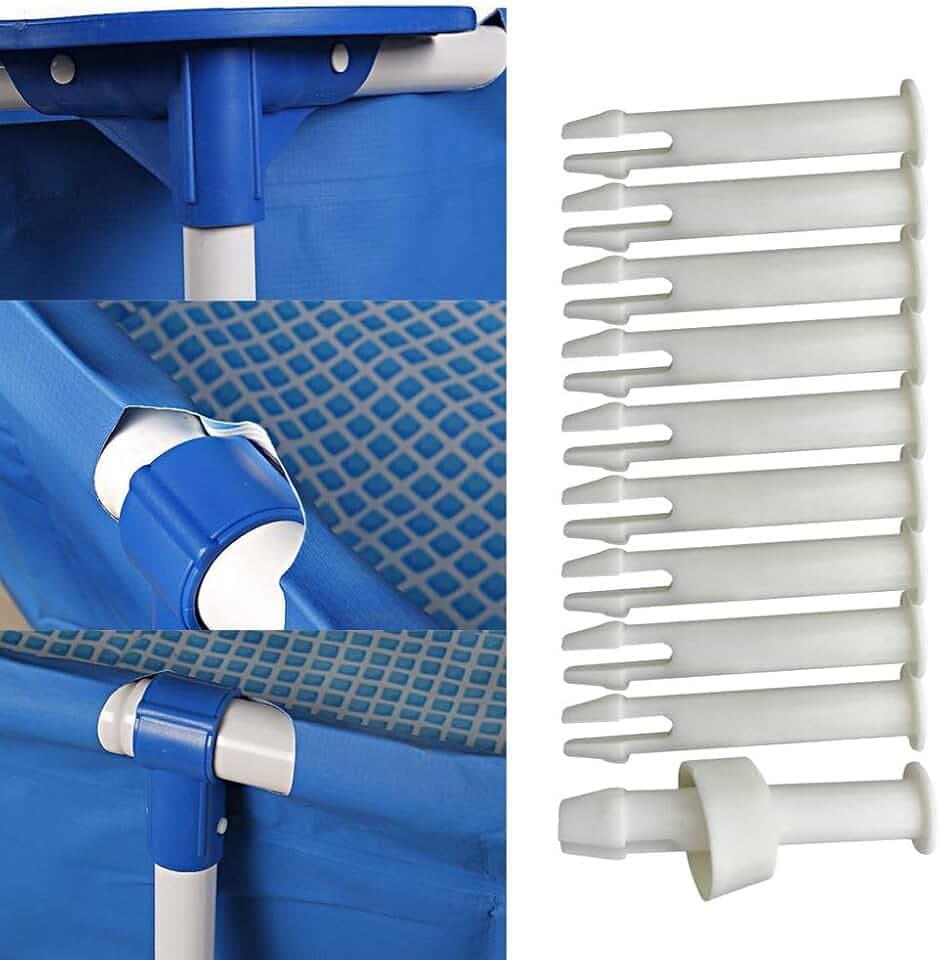 Surakey Kunststoff-Verbindungsstifte mit Gummidichtungen für Intex 33-61 cm oberirdische runde Metallrahmenpools und Intex rechteckige Metallrahmenpools 28270-28273