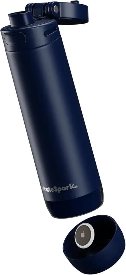 HidrateSpark 21oz Chug Water Bottle with Silicone Boot - Air Tag Compatible - Navy
