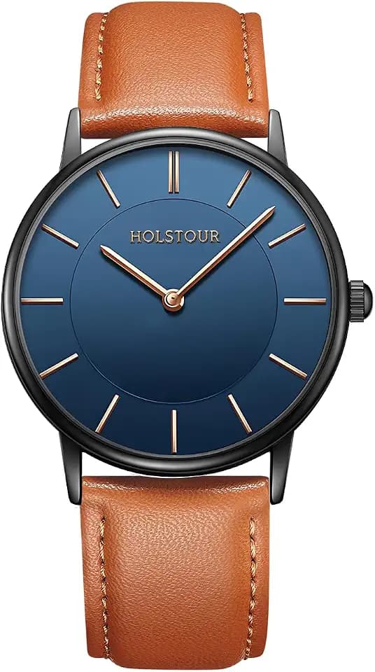 HOLSTOUR Watches for Men Minimalist Business Style Analog Quartz Watch