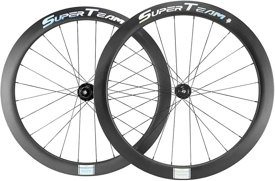 SUPERTEAM 700c Carbon Disc 50/25mm Road Bike Tubeless Wheelset