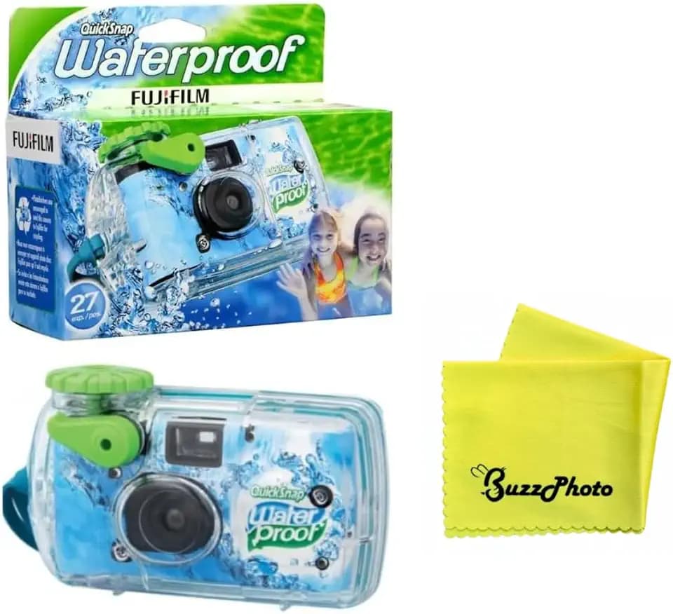 Fujifilm QuickSnap 800 Waterproof 35mm One-Time-Use Disposable Camera (Single)