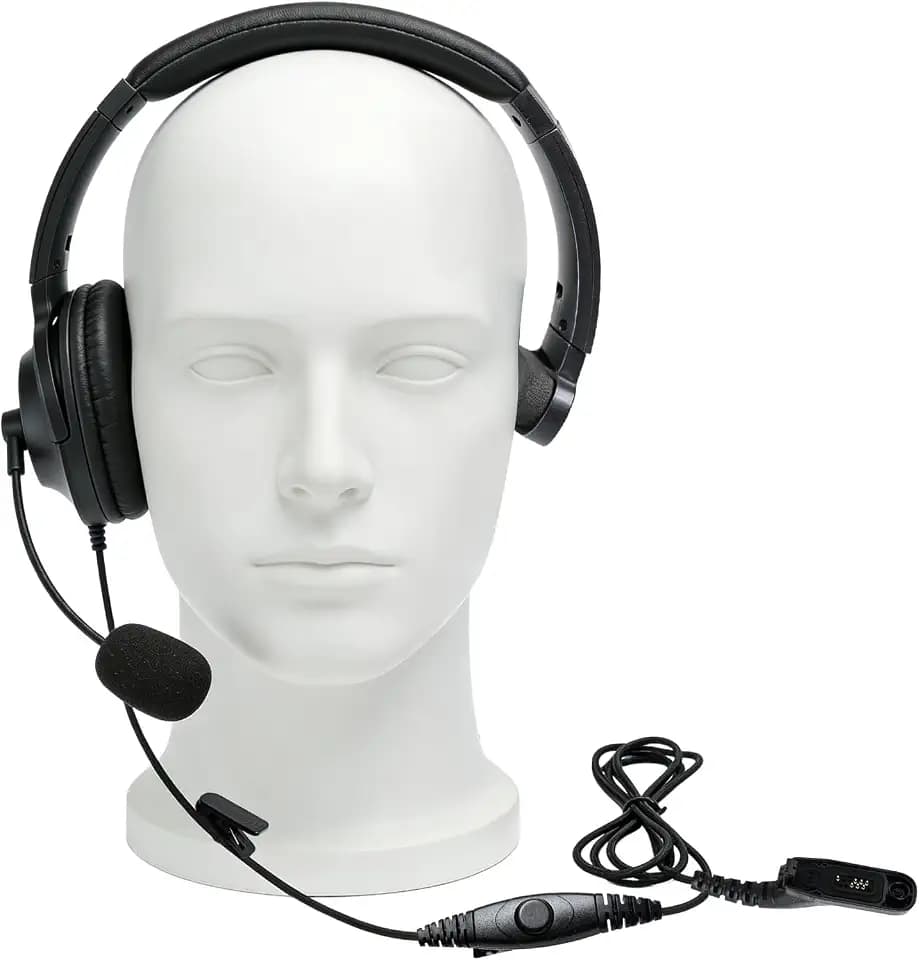 APX4000 APX6000 Single Side Noise Cancelling Headset with Boom Mic Walkie Talkie Overhead Headphone for APX7000 APX8000 XPR6350 XPR6550 XPR7350 XPR7550 XPR6550e XPR7350e XPR7550e
