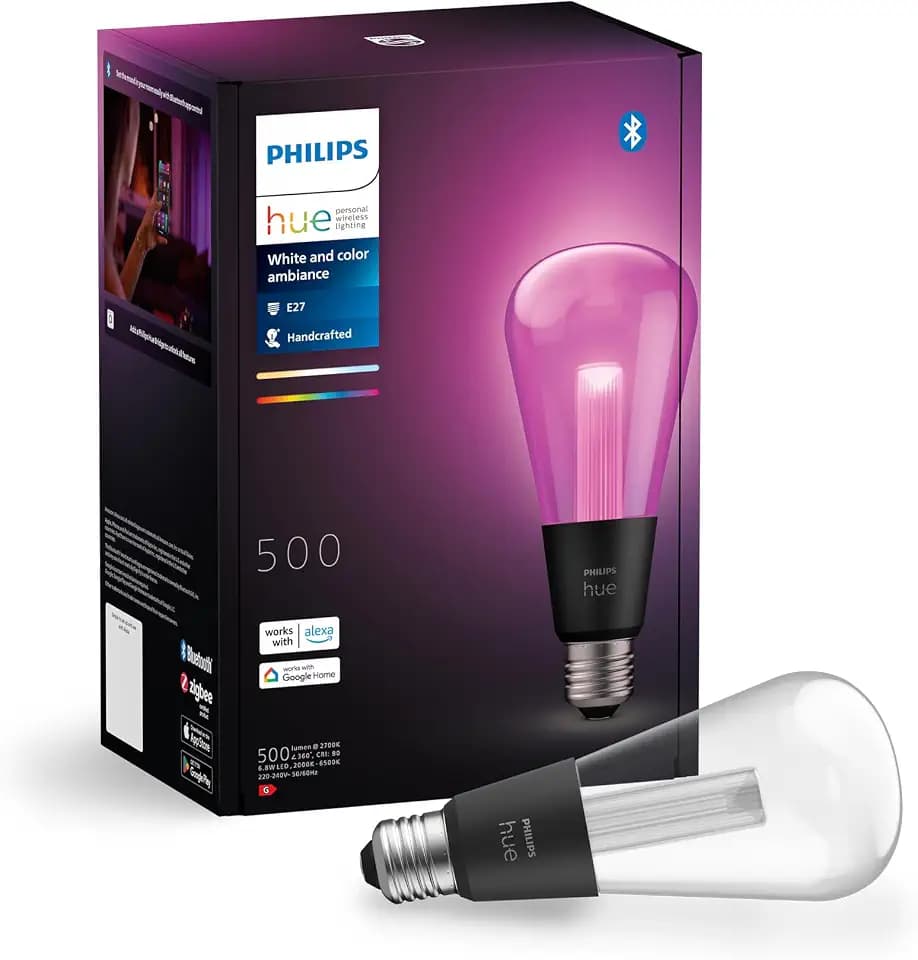 Philips Hue Lightguide Smart LED-Lampe ST70, Edison Form, E27