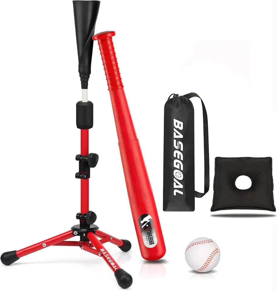 BaseGoal Baseball Batting Tee Ball Set with Bat & Ball
