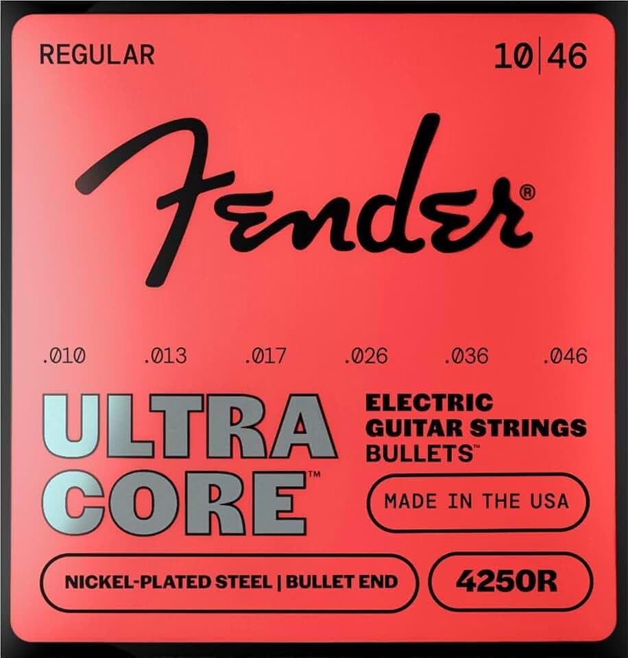 4250 Ultracore Guitar Strings, Nickel Plated Steel, Bullet End, 4250R Gauges .010-.046, (6)