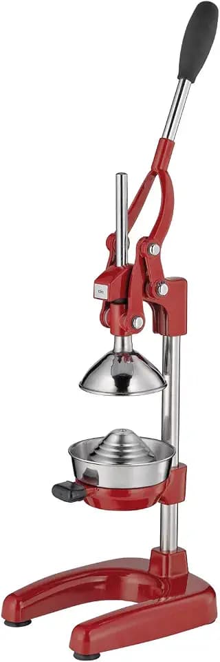 cilio AMALFI Saftpresse manuell, rot, Edelstahlpresskegel, 4 Saugfüße