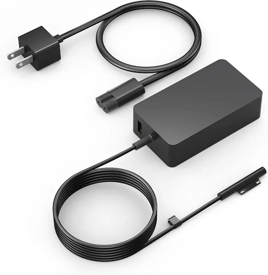 65W Surface Pro Laptop Charger for Microsoft Surface Pro 11,10, 9, 8, 7+, 7, 6, 5 Surface Laptop 5 Studio 4 Go 3 2, Surface Book 3 2 1, Surface Go Tablet, Support 36W, 44W