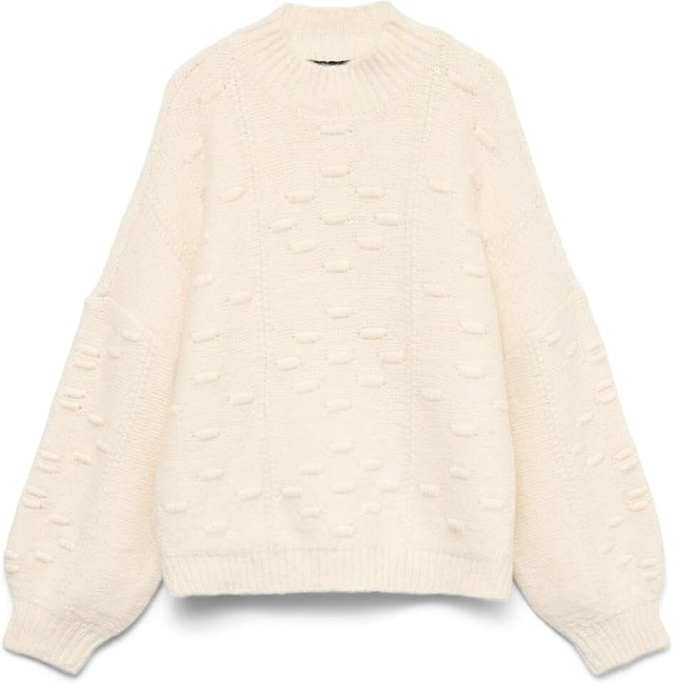 VERO Moda Damen Vmkaia Ls Highneck Pullover Vmkaia Ls Highneck Pullover (0er Pack)