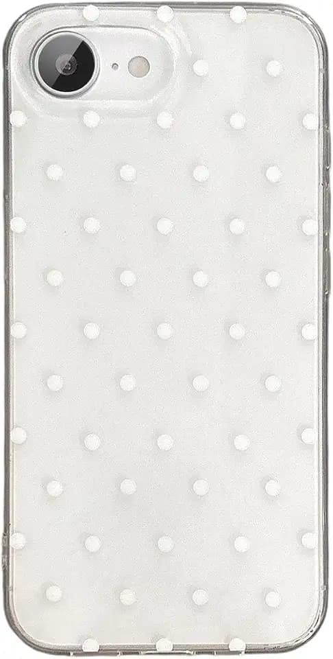 QLTYPRI Cute Polka Dot Phone Case for iPhone 17e/iPhone 16e, Clear Big Dot