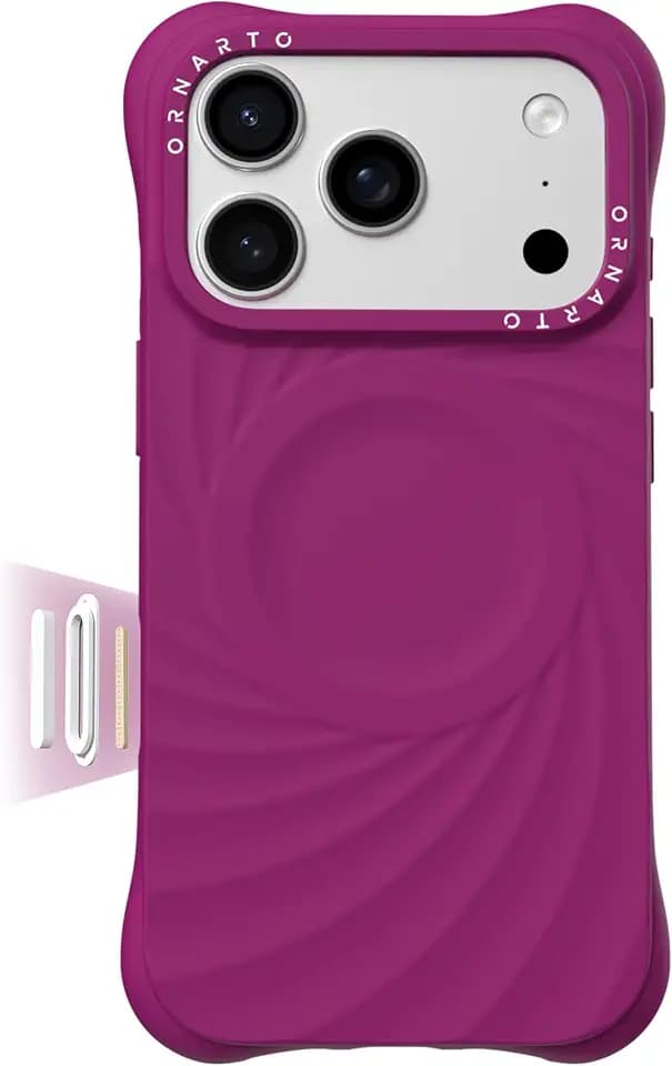 ORNARTO Vortuxe for iPhone 18 Pro / 17 Pro Case, Fit for MagSafe, Fuchsia