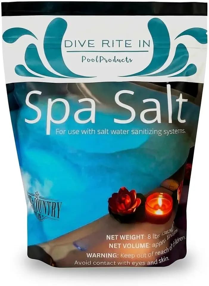 Hot Tub Salt and Spa Salt 8 Lb Bag – Freshwater Spa Salt for Salt for Pool Systems, Spa Salts Hot Tub Use, Pure Sodium Chloride for Salt Chlorine Generators and Saltwater Care