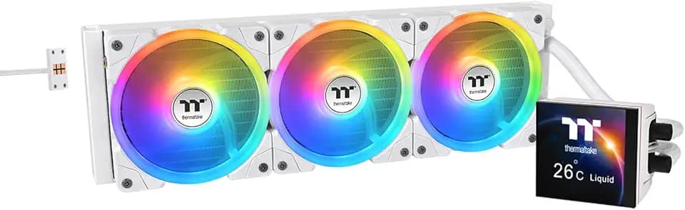 MAGFloe 420 Ultra CPU Liquid Cooler/Intel&AMD Compatible/ 3x140mm 500~2000rpm SWAFAN EX/ 420mm Radiator/MAGForce 2.0/3.95" Square LCD/Swappable Fan Blades/Snow/CL-W452-PL14SW-A