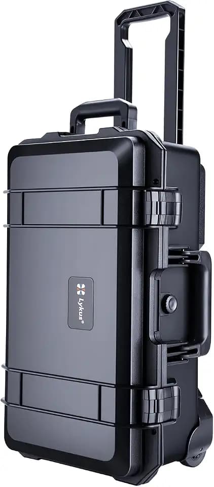 Lykus HC-5120 Hard Case with Wheels and Foam, Inner Size 18.98*10.24*6.3in