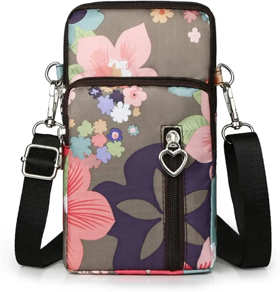 JANKS Small Crossbody Bags for Women Mini Cell Phone Purses with Crossbody Strap Phone Wallet Shoulder Bag Nylon Arm Bag