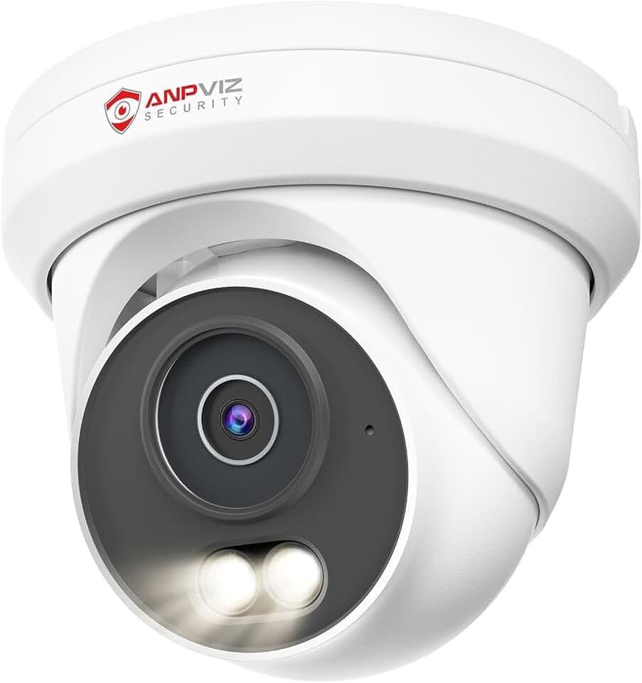 Anpviz 4K 8MP PoE Camera, Metal Turret Security IP Camera Outdoor Wired