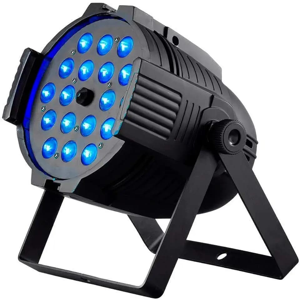 Monoprice Stage Wash Hex 18x18W LED PAR - RGBAW+UV Light, With Zoom, 7&11 Channel DMX Modes