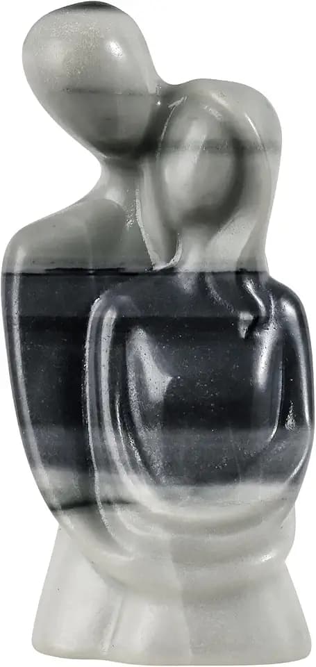TUMBEELLUWA Carved Hugging Couple Statue Lover Figurine for Home Decor