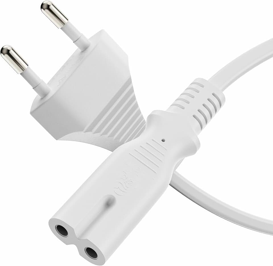 sonero Netzkabel Eurostecker Typ C auf IEC C7 2-polig für PS4 PS5 TV 5m