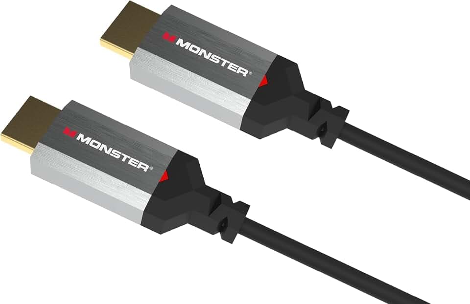 Monster Essentials HDMI Kabel 1,8m, Ultra-HD 8K HDMI-Kabel with Ethernet, Ultra Speed 48Gbps, HDR Video Kabel, eARC Kabel, Korrosionsbeständige 24K Goldkontakte, kompatibel mit PS5/PS4/XBOX X/XBOX ONE