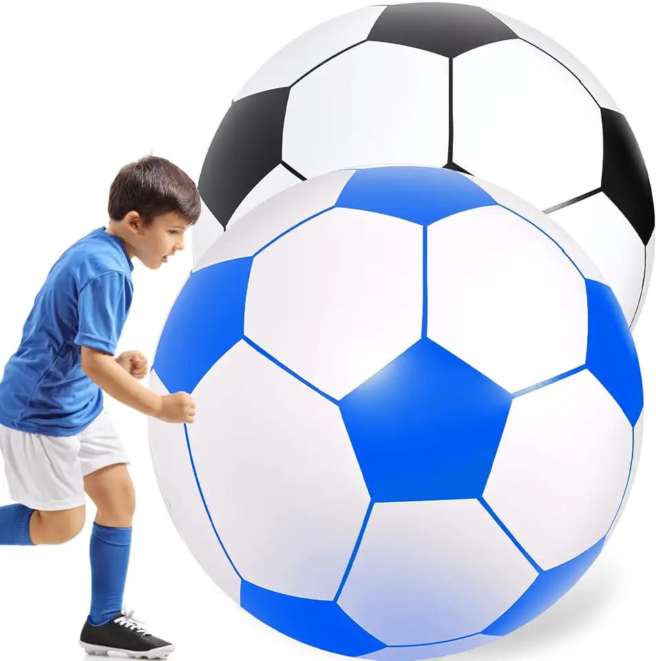 Lewtemi 2 Pcs 40 Inch Giant Inflatable Soccer Balls