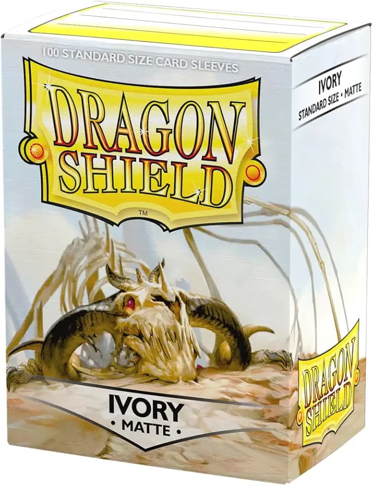 Dragon Shield | Standard Size Card Matte Sleeves | 100 CT - Smooth & Tough Premium TCG Sleeves | Compatible with Pokemon, Flesh & Blood, One Piece & Magic the Gathering | Ivory