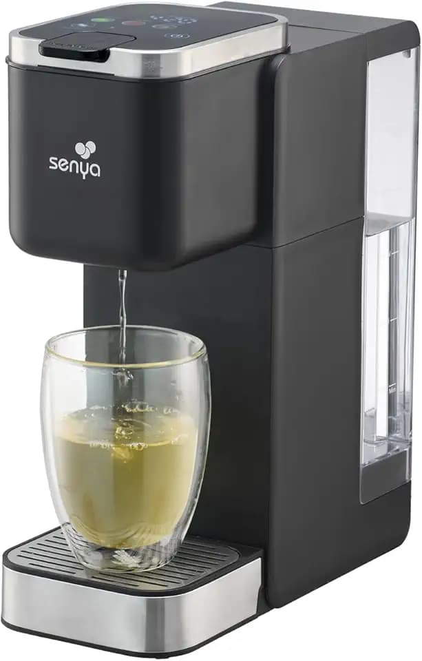 SENYA Teemaschine Tea Time Pro – Touchscreen mit 3 Teesorten und 3 Volumen – elektrischer Wasserkocher für perfekte Teezubereitung von losen Teeblättern oder Teebeuteln – 1,2 L Tank – automatische