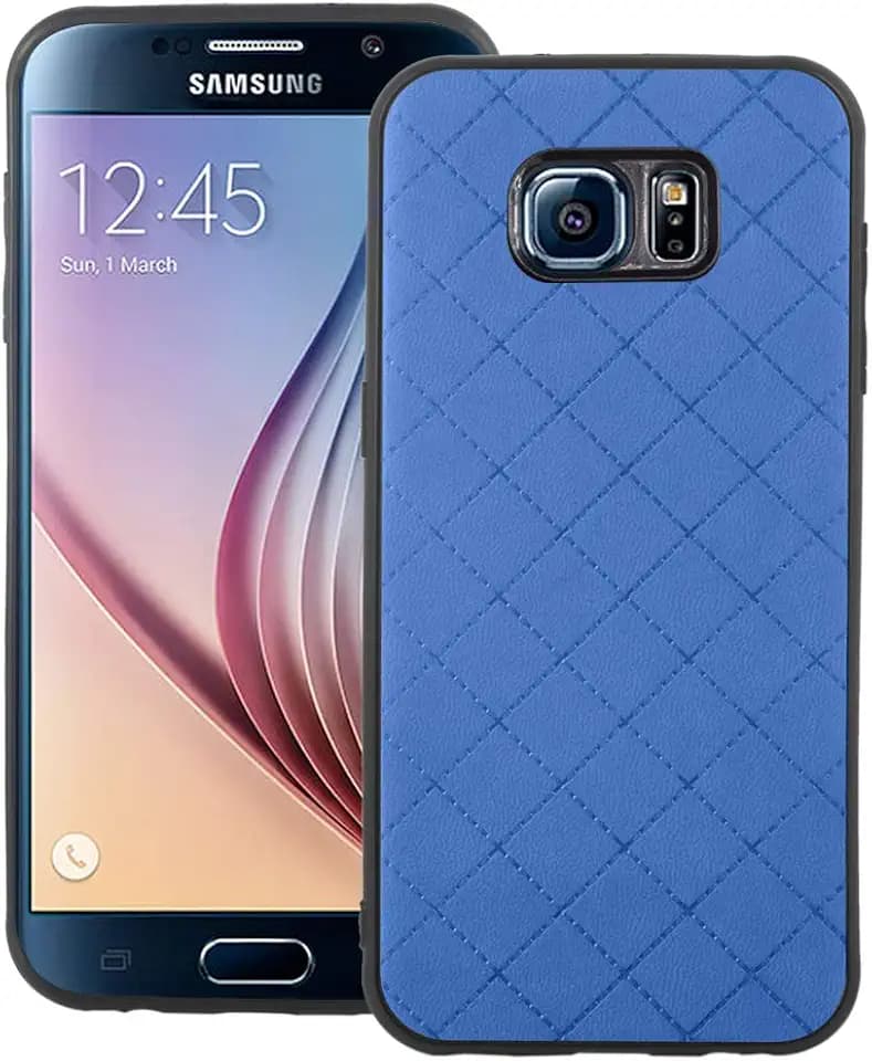 Phone Case for Samsung Galaxy S6 Slim Soft Rubber Case Women Men Blue