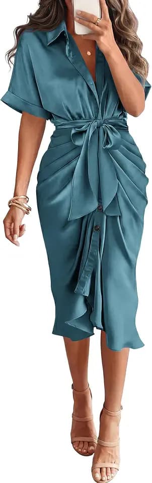BTFBM Maxi Dresses for Women Business Casual Outfits