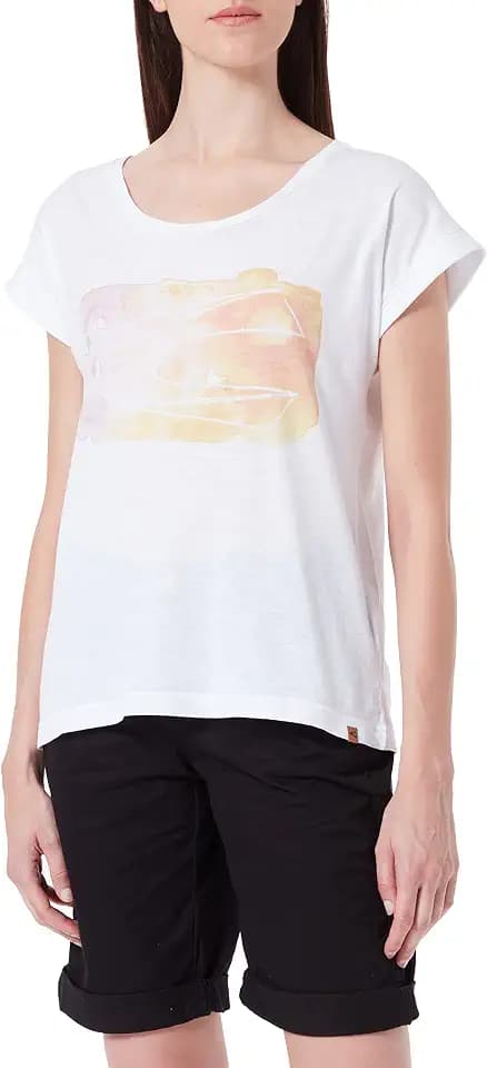Camel Active Womenswear Damen 309662/7t07 T-Shirt, Broken White, L