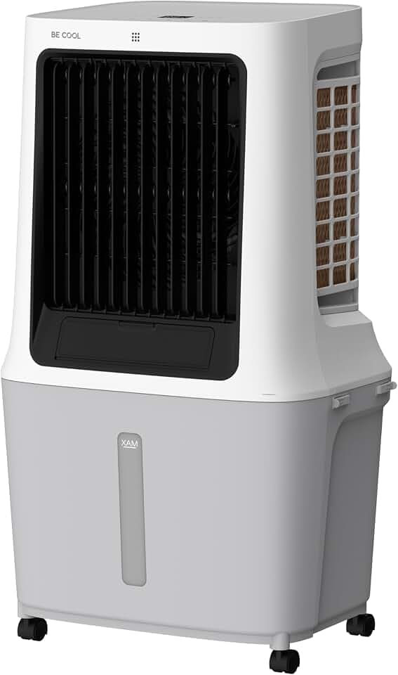 BE COOL Luftkühler | 30L Wassertank | 120W | WiFi-Steuerung | 1800 m³/h Luftzirkulation | 15m Reichweite | Trockenluftfunktion | LED-Display | Timer | Fernbedienung | BC30ACP2501W