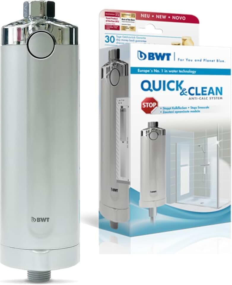 BWT Quick & Clean Duschfilter gegen Kalk & Chlor, Wasserfilter für Dusche