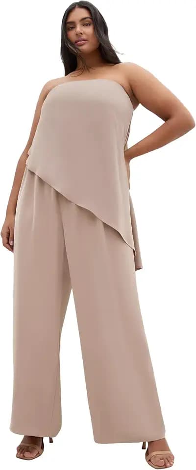 City Chic Women's Plus Size Jumpsuit - Skylar Strapless