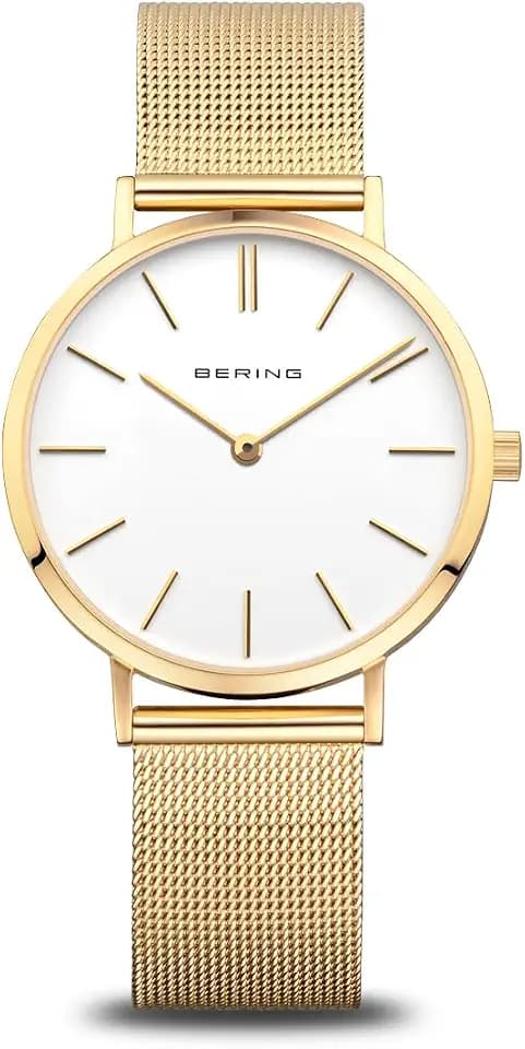 Bering Women's Quartz Watch | 34mm Case | Wristwatch with Stainless Steel Case | Classic Collection | 13434 | 14134
