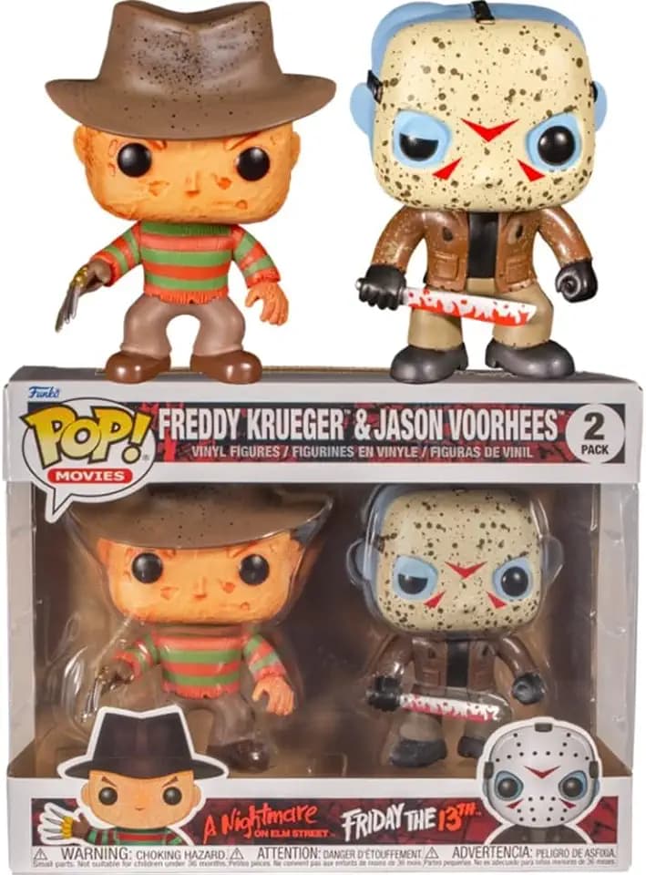 Funko - Figurine Horror - 2-Pack Jason & Freddy Bloody Version Exclu Pop 10cm - 0889698121156