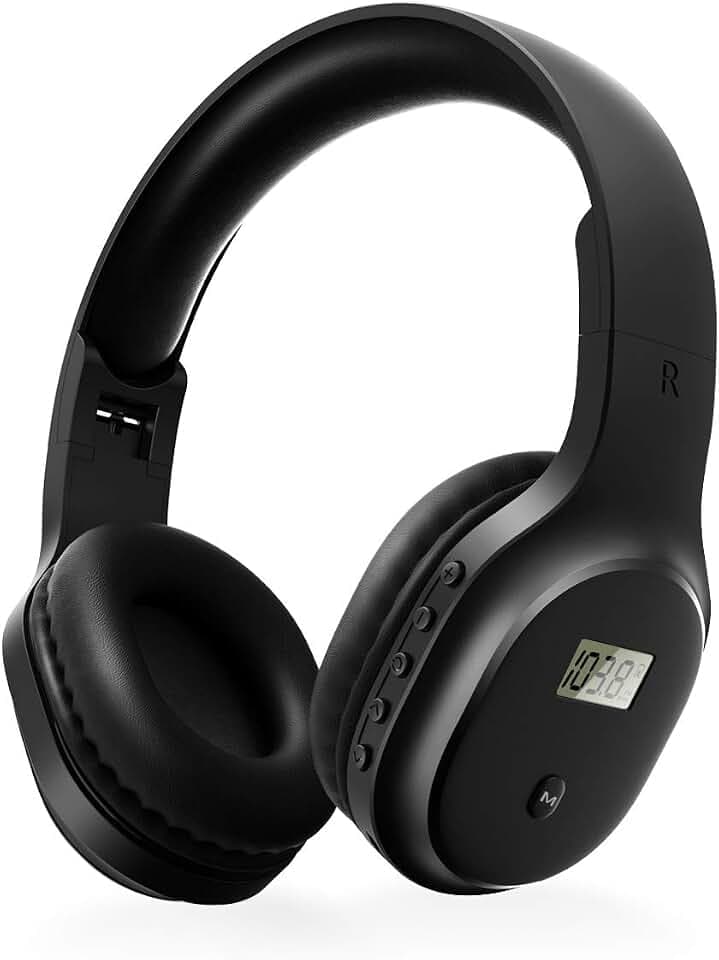 Rechargeable and Portable Personal FM Radio Headphones with Best Reception, Wireless Headset Radio Ear Muffs for Jogging, Mowing, Cycling, Meeting FM Receiver