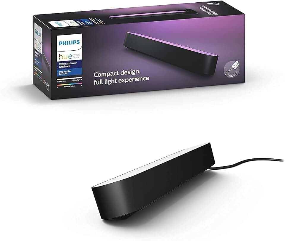Philips Hue Play Lightbar, Basis-Set, Ambientebeleuchtung, Schwarz