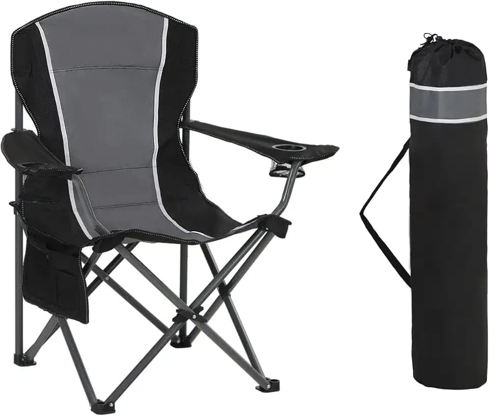 HIGH POINT SPORTS Campingstuhl Faltbar Angelstuhl Klappbar 160 kg Belastbar