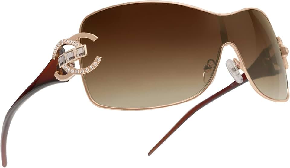 VANLINKER Wrap Around Y2K Sunglasses for Women Men Oversized Shades VL9704