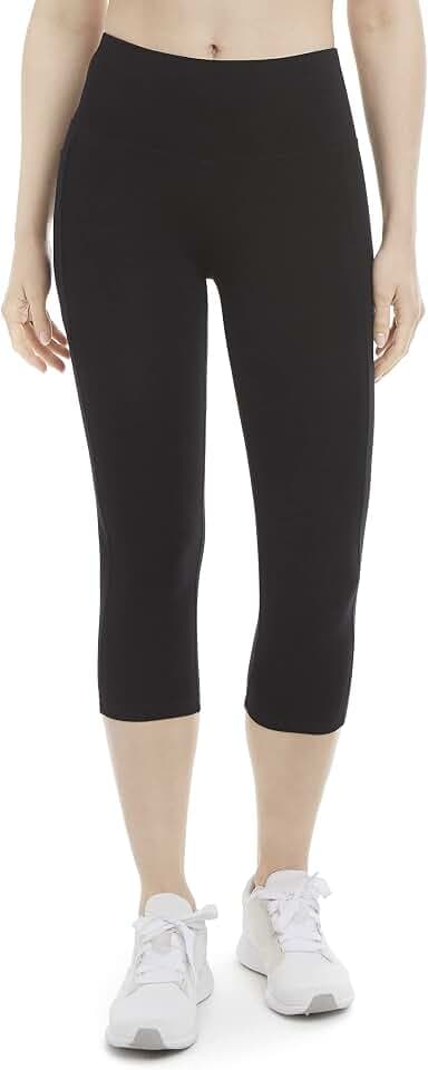 Energy Zone Womens Cotton Stretch Crop Legging with Pockets