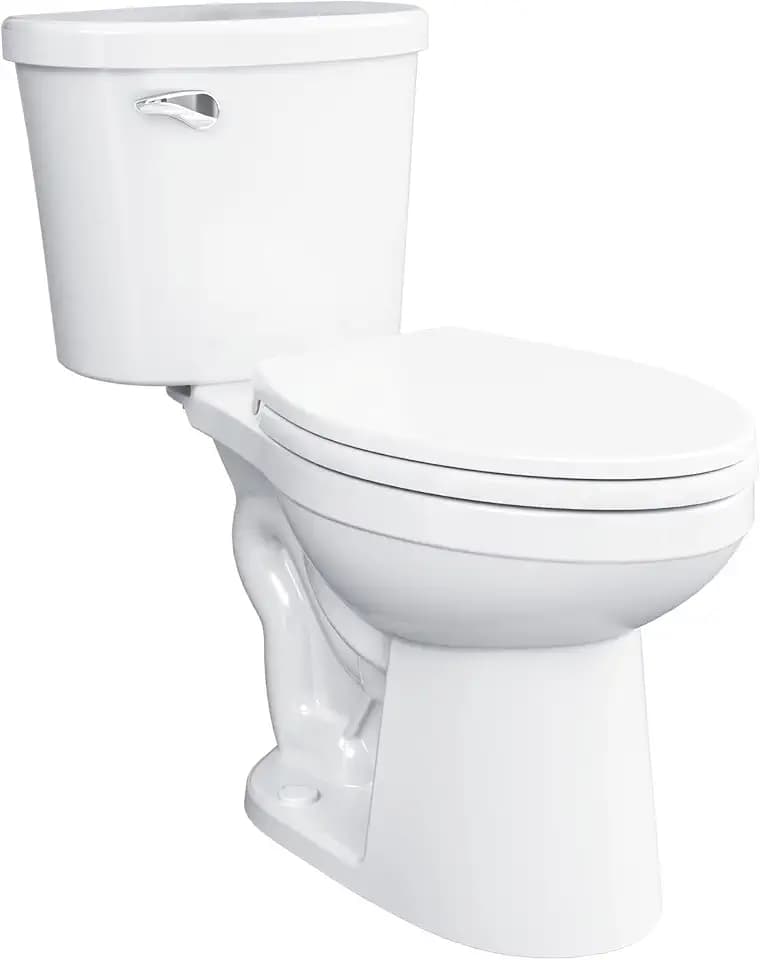 Gerber Maxwell Crest Elongated Two-Piece Toilet, Soft-Close Seat, White