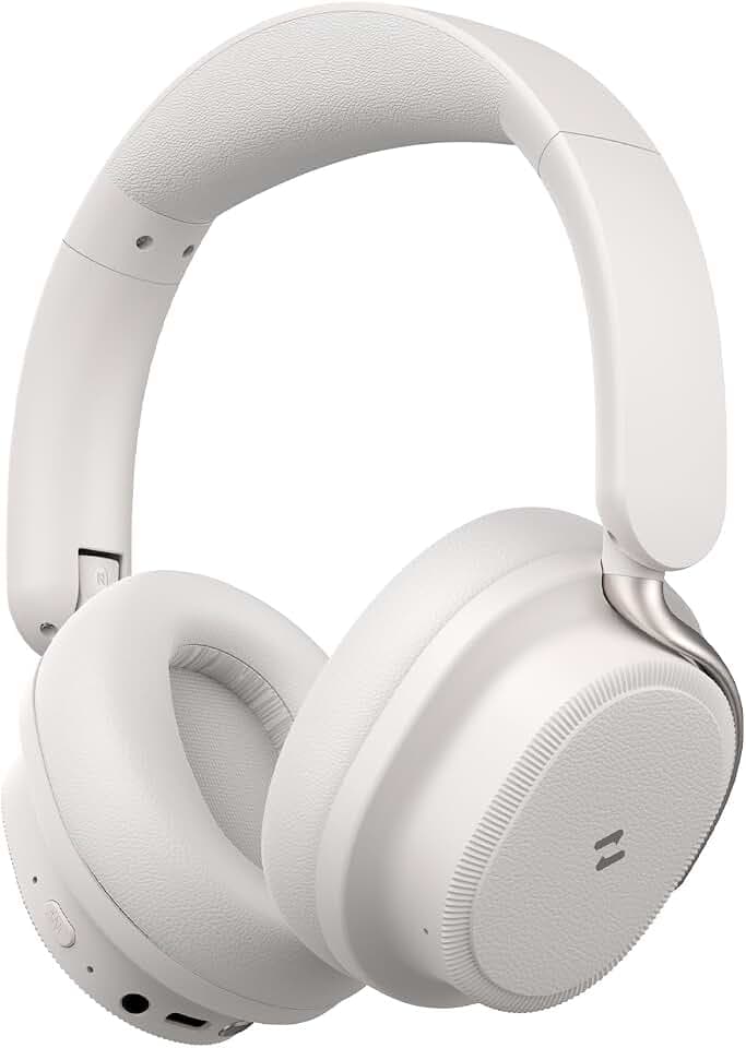 havit Noise Cancelling Headphones Over Ear, Wireless Bluetooth Headphones with 132H Playtime, Fast Charge 5 Min=5H, Foldable, Dual Device, with Mic for Travel Work Office, Gray