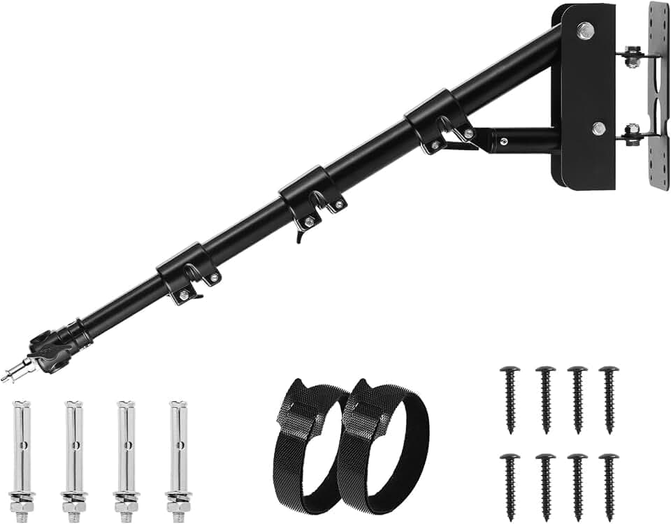 Selens Wall Mount Triangle Boom Arm 39.37inch/100cm,180°Flexible Rotation