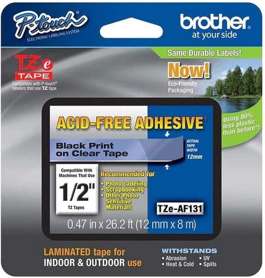 Brother Original P-touch TZE-MQG35 Klebeband, 1,2 cm breit, Standard-Laminierband, Weiß auf Limettengrün, laminiert für den Innen- und Außenbereich, wasserabweisend, 12 mm x 5 m, TZEAF131