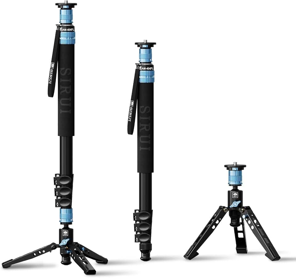 SIRUI AM-404FL Alu-Monopod 190cm 12kg 3in1 Standfuß Schnellw. 360°