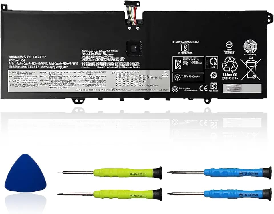 L19M4PH2 5B10Z33896 L19C4PH2 5B10Z33895 Battery Replacement for Lenovo Yoga 9-14ITL5 Type 82BG Series for Lenovo Yoga pro 14c Series 7.68V 60Wh 7630mAh
